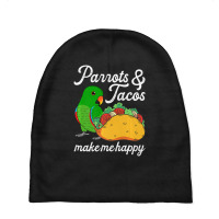 Parrots & Tacos I Kawaii Food I Male Eclectus Baby Beanies | Artistshot