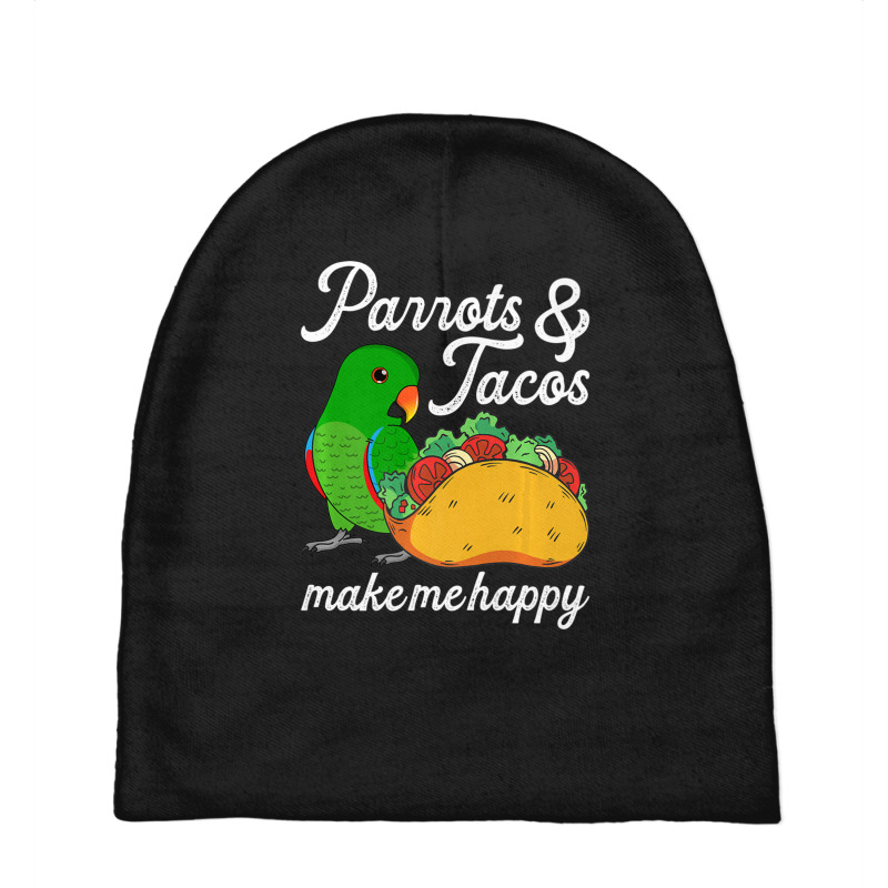 Parrots & Tacos I Kawaii Food I Male Eclectus Baby Beanies by namnguyen | Artistshot