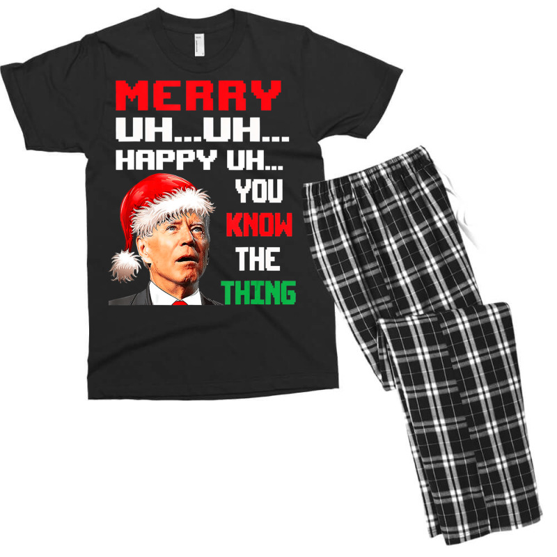 Merry Christmas Santa Joe Biden Men Women Xmas Men's T-shirt Pajama Set | Artistshot