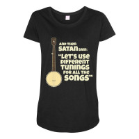 Open Back Banjo Tuning Joke Maternity Scoop Neck T-shirt | Artistshot