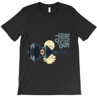 Here Comes The Sun Guitar Shaped Tree Retro Vintage Sunset T-shirt | Artistshot