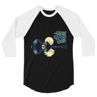 Here Comes The Sun Guitar Shaped Tree Retro Vintage Sunset 3/4 Sleeve Shirt | Artistshot