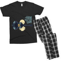 Here Comes The Sun Guitar Shaped Tree Retro Vintage Sunset Men's T-shirt Pajama Set | Artistshot