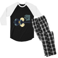 Here Comes The Sun Guitar Shaped Tree Retro Vintage Sunset Men's 3/4 Sleeve Pajama Set | Artistshot