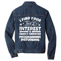 Object Oriented Programming Funny Lack Of Interest T Shirt Men Denim Jacket | Artistshot