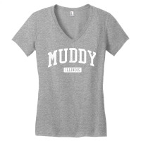 Muddy Illinois Il Vintage Athletic Sports Design T Shirt Women's V-neck T-shirt | Artistshot