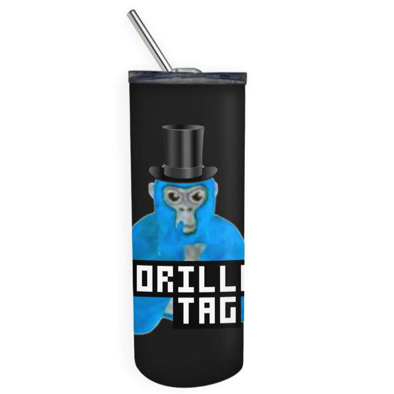 Limited Edition Gorilla Tag Blue Monkey Top Hat Gorilla Monke Gorilla Skinny Tumbler | Artistshot