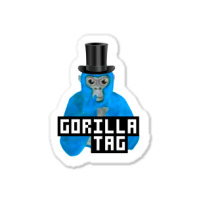 Limited Edition Gorilla Tag Blue Monkey Top Hat Gorilla Monke Gorilla Sticker | Artistshot