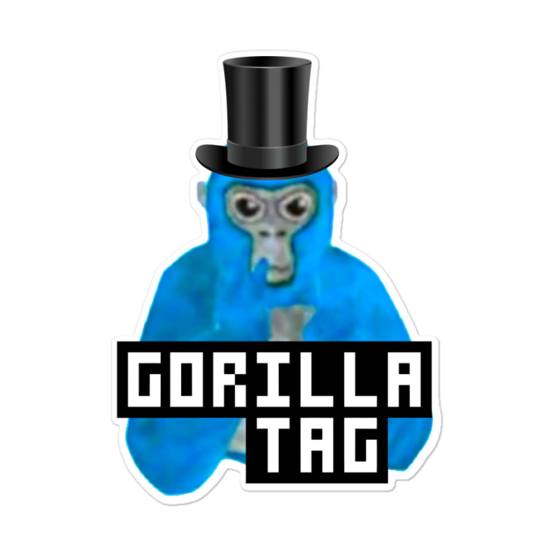 Limited Edition Gorilla Tag Blue Monkey Top Hat Gorilla Monke Gorilla Sticker | Artistshot