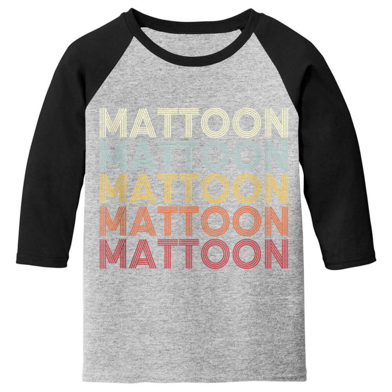 Mattoon Illinois Mattoon Il Retro Vintage Text Tank Top Youth 3/4 Sleeve by choninzel | Artistshot