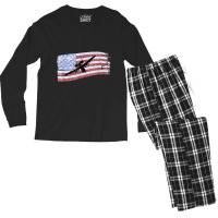 A10 Thunderbolt Ii Warthog Distressed  Us Flag Men's Long Sleeve Pajama Set | Artistshot