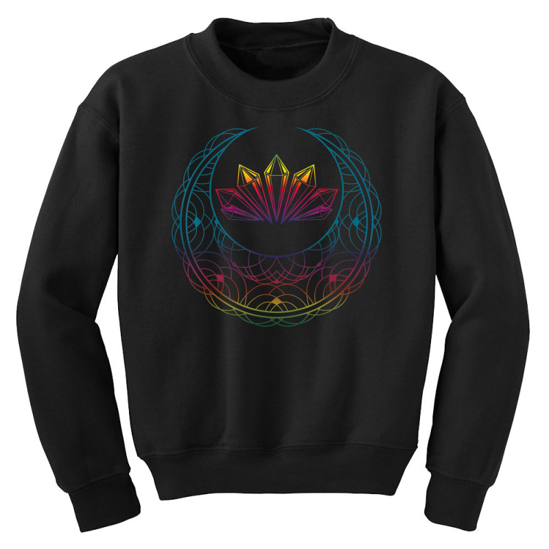 Trending Colorful Crystals Stargazer Luna Stars Celestial Body Moon Youth Sweatshirt by michaelyounger19 | Artistshot