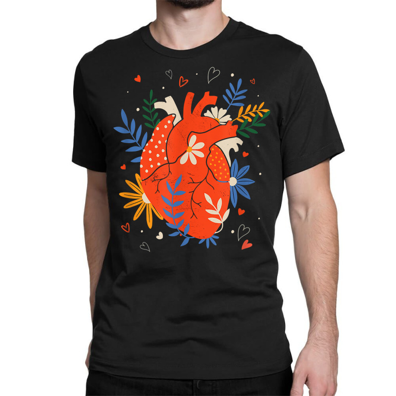 Valentine Flower Heart T Shirt Classic T-shirt by javauxswar | Artistshot