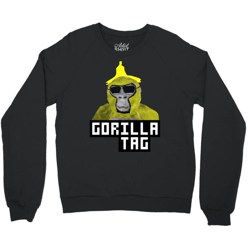 Trending Gorilla Tag Monkey Banana Peel Gorilla Monke Gorilla Tag Pfp Crewneck Sweatshirt | Artistshot