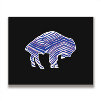 Limited Edition Buffalo Zebra Blue And Pink Metal Print Horizontal | Artistshot