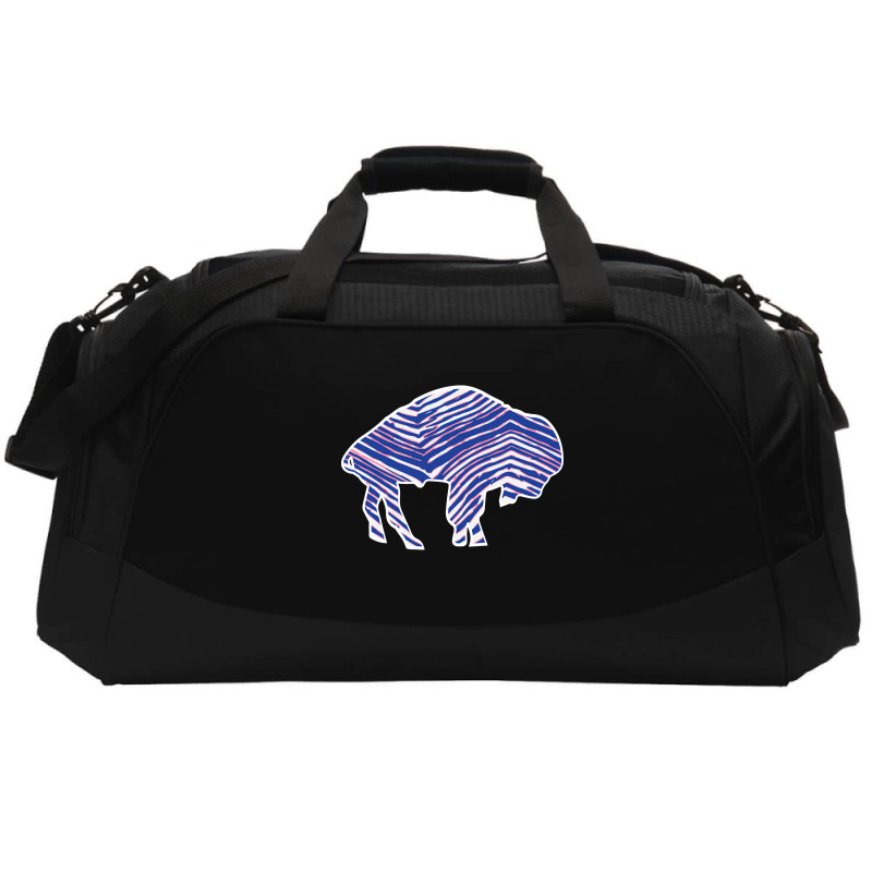 Limited Edition Buffalo Zebra Blue And Pink Active Duffel | Artistshot