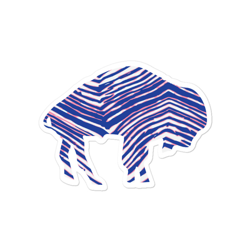 Limited Edition Buffalo Zebra Blue And Pink Sticker | Artistshot