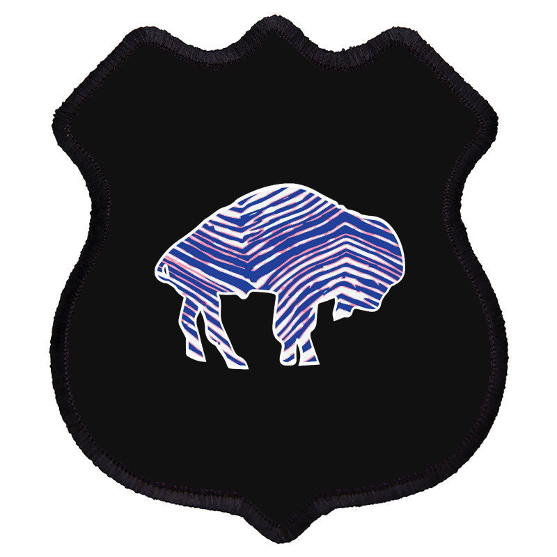 Limited Edition Buffalo Zebra Blue And Pink Shield Patch | Artistshot