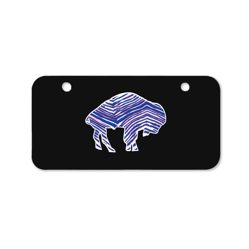 Limited Edition Buffalo Zebra Blue And Pink Bicycle License Plate | Artistshot