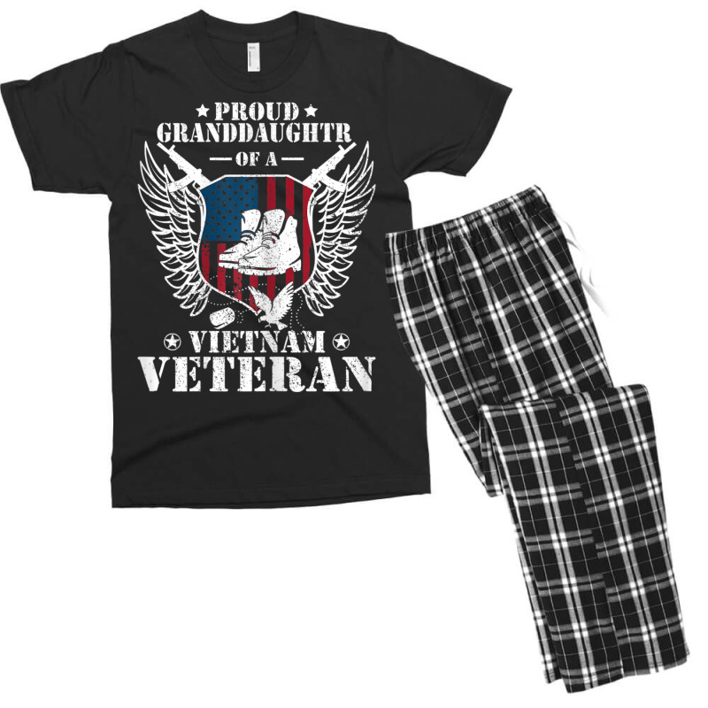 Hot Trend Proud Grand Daughter Of A Vietnam Veteran Men's T-shirt Pajama Set by femalesbaubles | Artistshot