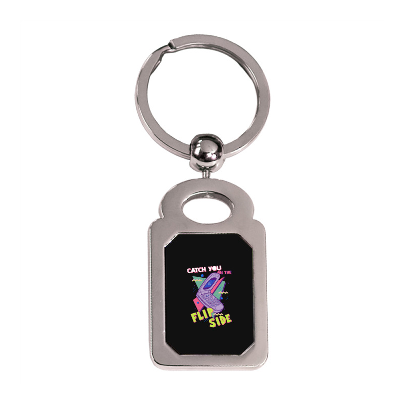 Flip Side New Silver Rectangle Keychain | Artistshot