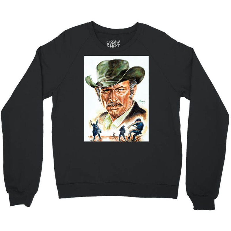 Lee Van Cleef Painting Portrait Crewneck Sweatshirt | Artistshot