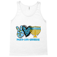 Peace Love Hanukkah Leopard Hanukkah Menorah Jewish T Shirt Tank Top | Artistshot