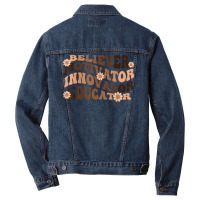 Believer Motivator Innovator Educator Black History Teachers T Shirt Men Denim Jacket | Artistshot