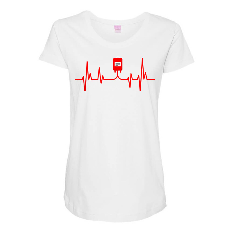 Blood Donor Heartbeat Donate Blood T Shirt Maternity Scoop Neck T-shirt by thunmzien | Artistshot