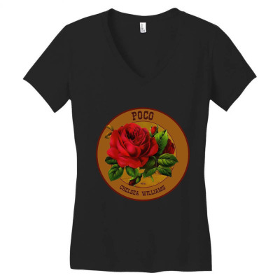 Rose Of Cimarron Poco Logo Women's V-neck T-shirt Designed By Warning