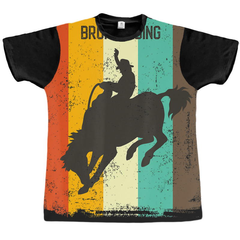 Hot Trend Rodeo Bronc Riding Retro 70s Vintage Rodeo Fan Graphic T-shirt by haodinhvan1 | Artistshot