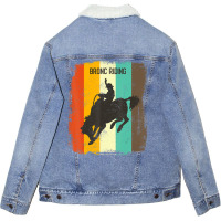 Hot Trend Rodeo Bronc Riding Retro 70s Vintage Rodeo Fan Unisex Sherpa-lined Denim Jacket | Artistshot