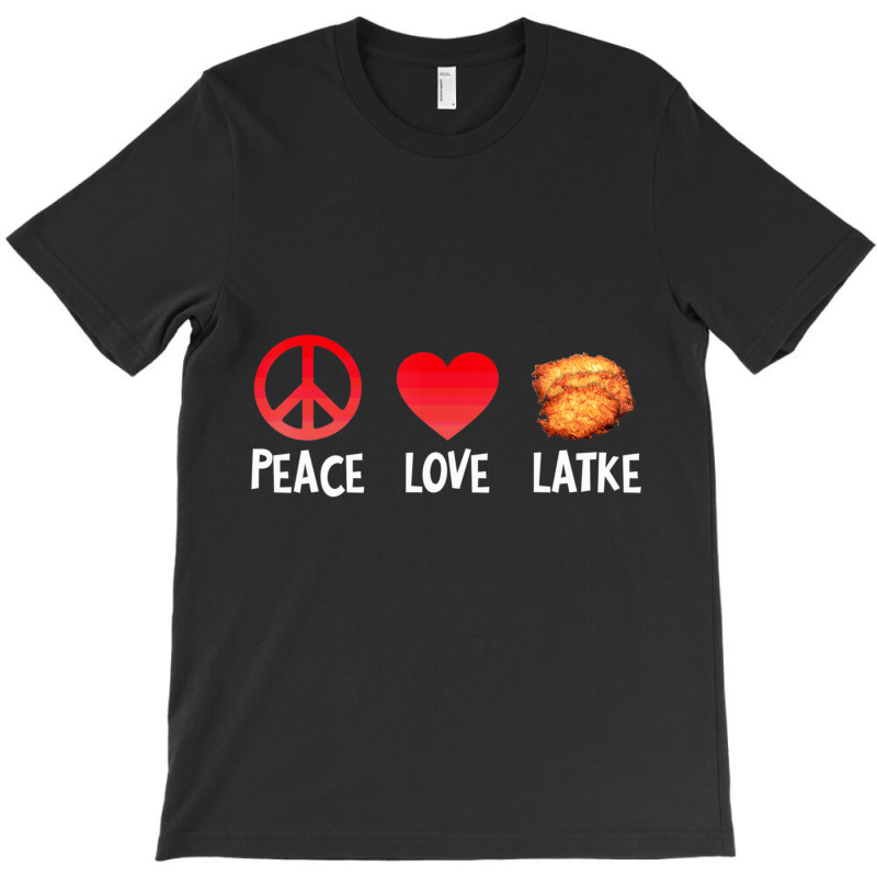 Peace Love Latke Hannukah Jewish Food T-shirt | Artistshot