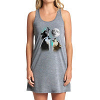 Siberian Husky Shirt, Siberian Husky Howling At The Moon T Shirt Tank Dress | Artistshot