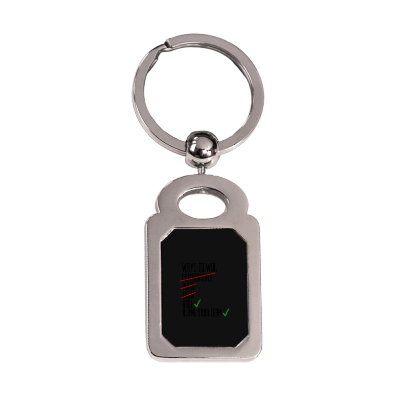 Limited Edition Ways To Win Silver Rectangle Keychain | Artistshot