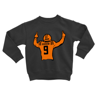 Football 9 Burrow Toddler Sweatshirt Designed By Warning