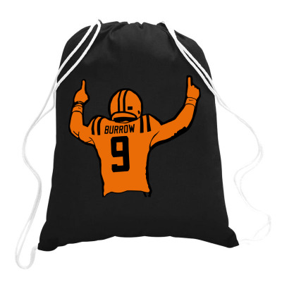 Football 9 Burrow Drawstring Bags Designed By Warning