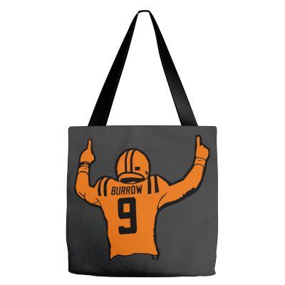 Football 9 Burrow Tote Bags Designed By Warning