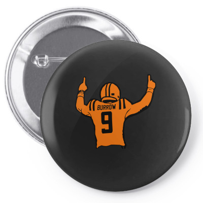 Football 9 Burrow Pin-back Button Designed By Warning