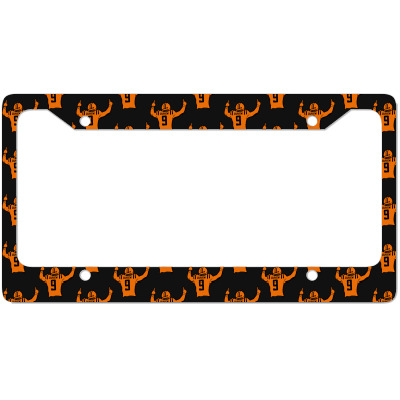 Football 9 Burrow License Plate Frame Designed By Warning