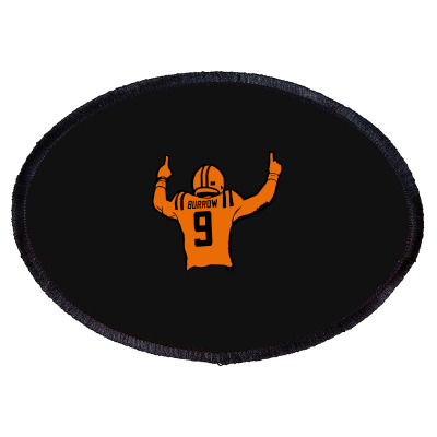 Football 9 Burrow Oval Patch Designed By Warning
