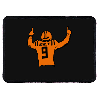 Football 9 Burrow Rectangle Patch Designed By Warning