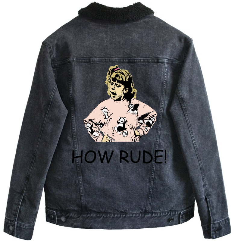 How Rude! Unisex Sherpa-Lined Denim Jacket by onyekaafeku4 | Artistshot