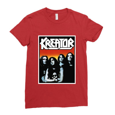 Design Kreator Band Ladies Fitted T-shirt Designed By Warning