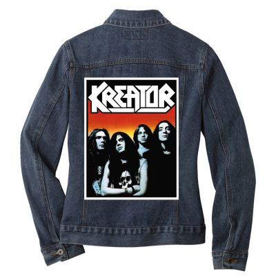 Design Kreator Band Ladies Denim Jacket Designed By Warning