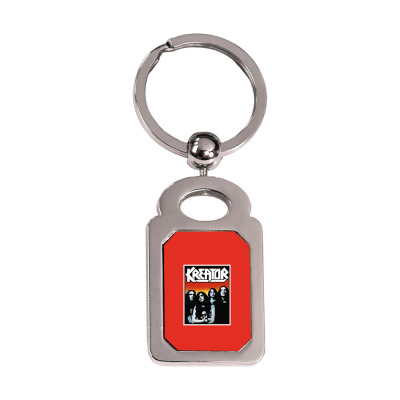 Design Kreator Band Silver Rectangle Keychain Designed By Warning