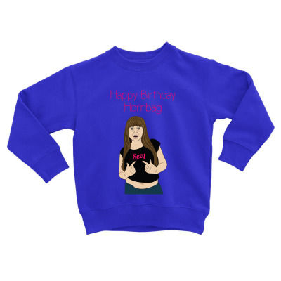 Horn Bag Girl Toddler Sweatshirt Designed By Warning