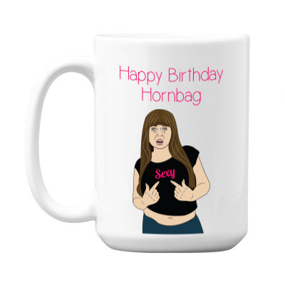 Horn Bag Girl 15 Oz Coffee Mug Designed By Warning