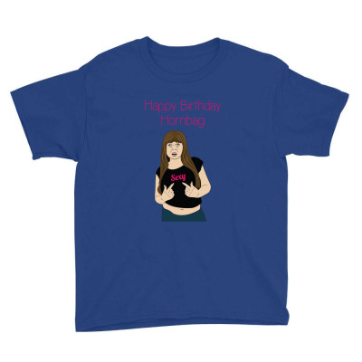 Horn Bag Girl Youth Tee Designed By Warning