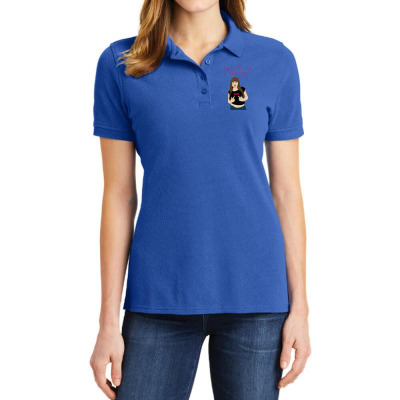 Horn Bag Girl Ladies Polo Shirt Designed By Warning